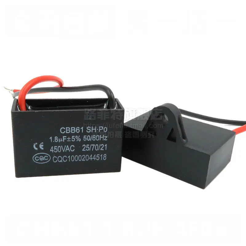Swing for CBB61 1.8UF 450V Fan Start Capacitor  100pcs