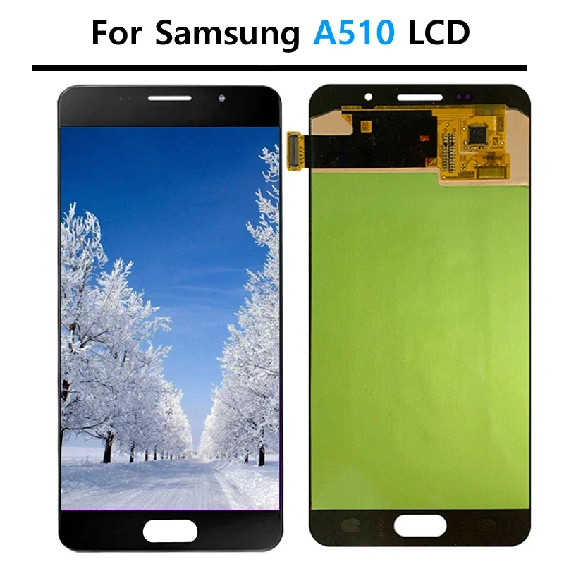 Pop протестированный ЖК-дисплей A510F для SAMSUNG Galaxy A5 2016 A510 A510FD A510M A510Y ЖК-дисплей с цифровым преобразователем сенсорного экрана в сборе, запасные части