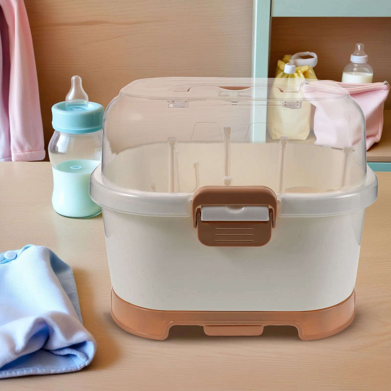 

Portable Baby Bottle Drying Rack Storage Organizer Compact Kitchen Countertop Travel Essentials Holder Storage Baby Bottle