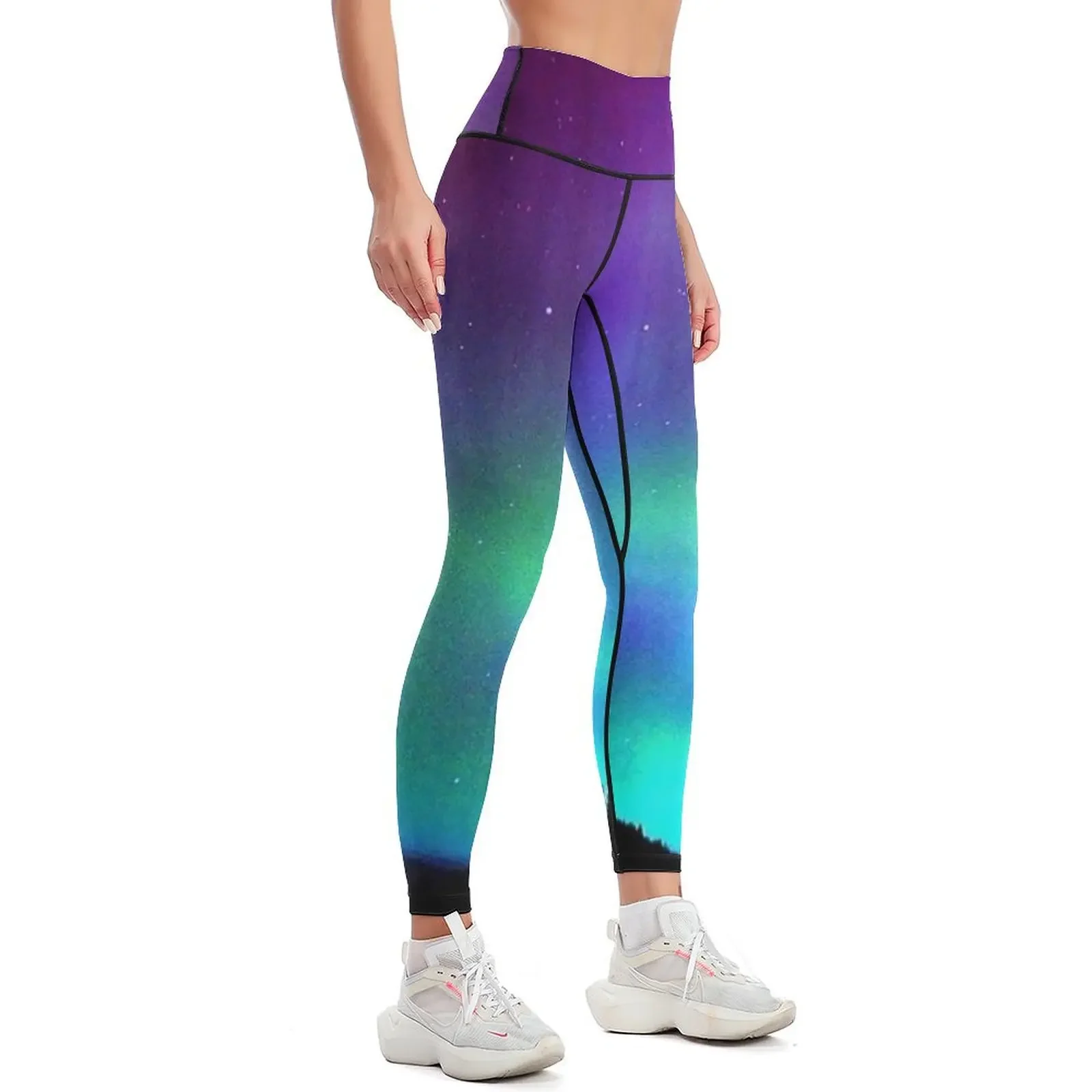 Northern Lights Leggings Fitness's gym clothes gym's sportswear Women's trousers Women sportwear Womens Leggings