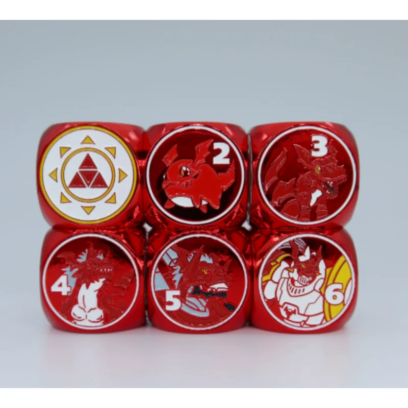 Renamon Sakuyamon Gaomon Metal Dice Tabletop Game Accessory Gaming Prop Collectible Decor Present For Hobby Enthusiast Fans