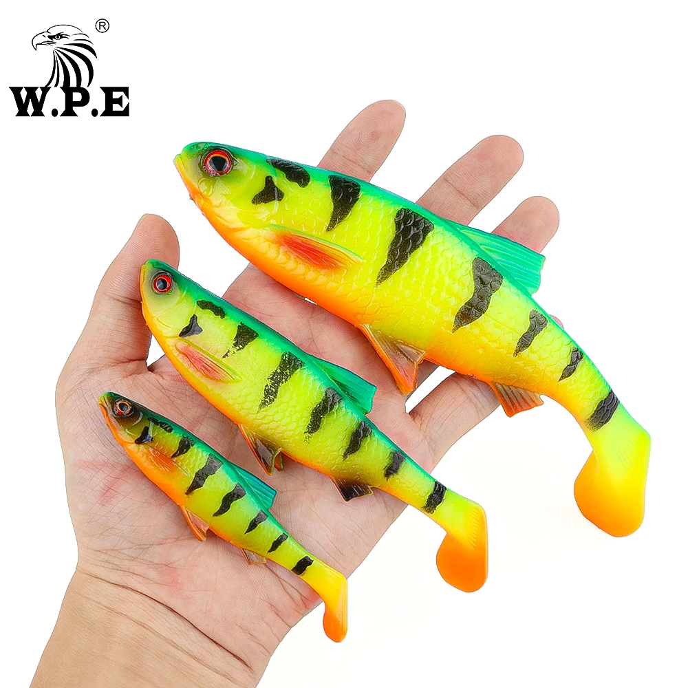 W.P.E Soft Lure Soft Silicone Lures 9cm 13cm 18cm Artificial Soft Lures Baits  T Tail Wobblers Leurre Souple Fishing Equipment