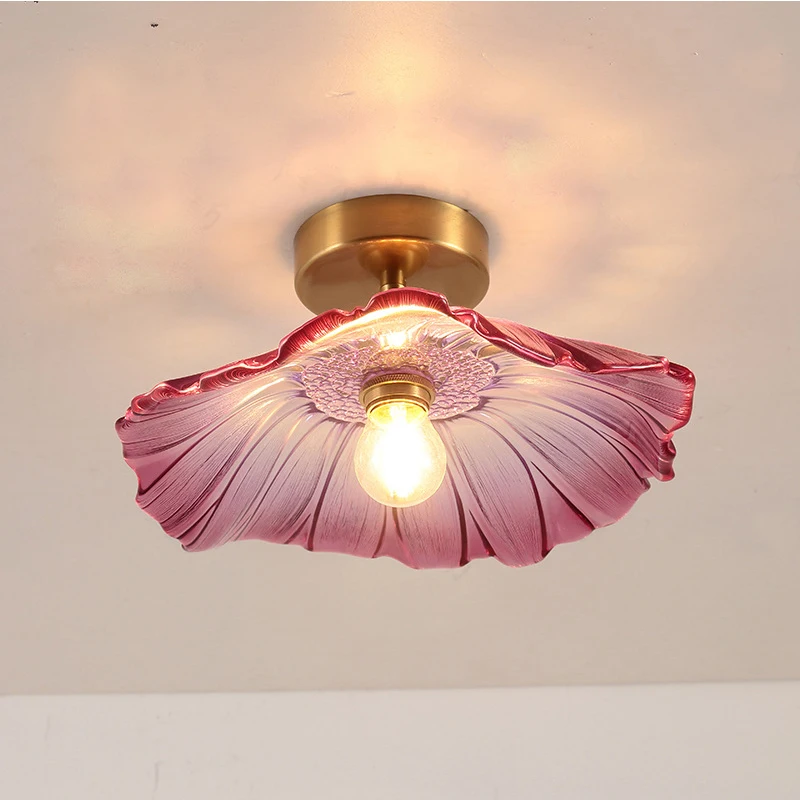 Small Ceiling Light for Bedroom Green LED Ceiling Lamp Aisle Lighting Kitchen Living Room Study Hallway Hanging Light Chandelier