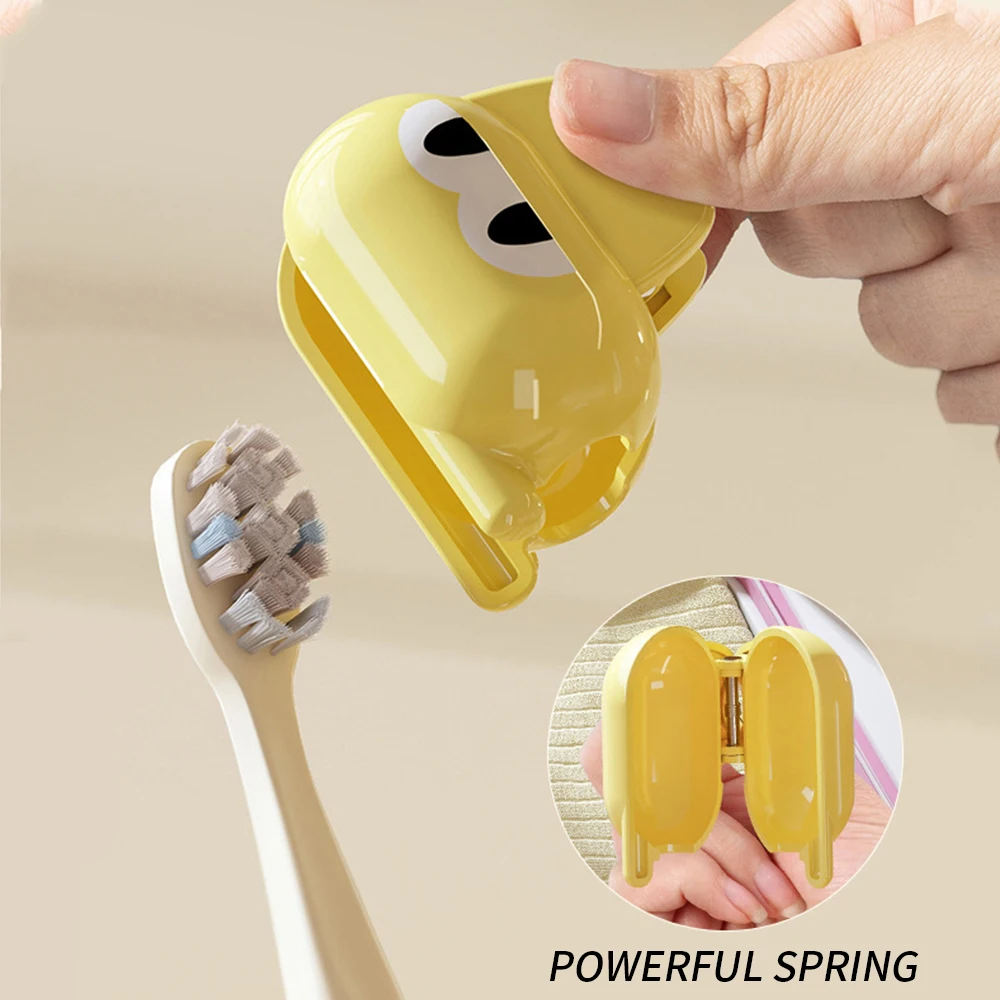 Cartoon toothbrush holder, portable travel toothbrush head protective cover, household dustproof toothbrush storage cap