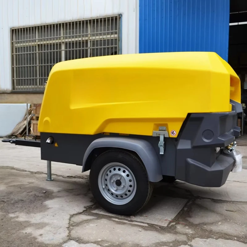 Customized Air Compressor Mobile Portable Diesel Screw Industrial Air Compressor for Construction