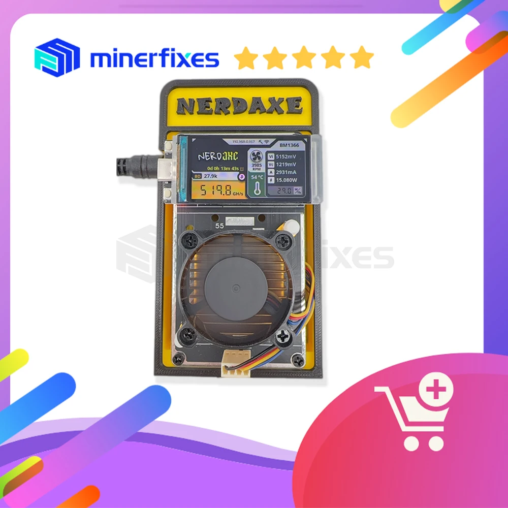 NerdAxe Ultra DIY Miner 500GH/S 12W BM1366 ASIC Chip Bitcoin miner Open-source ASIC Miner btc cypto miners bitaxe supra