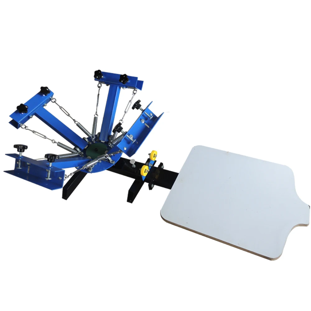 

RUIDA Simple NS401-S 4 Color 1 Station Screen Printing Press Machine Silk Screen T-Shirt Clothes Printer