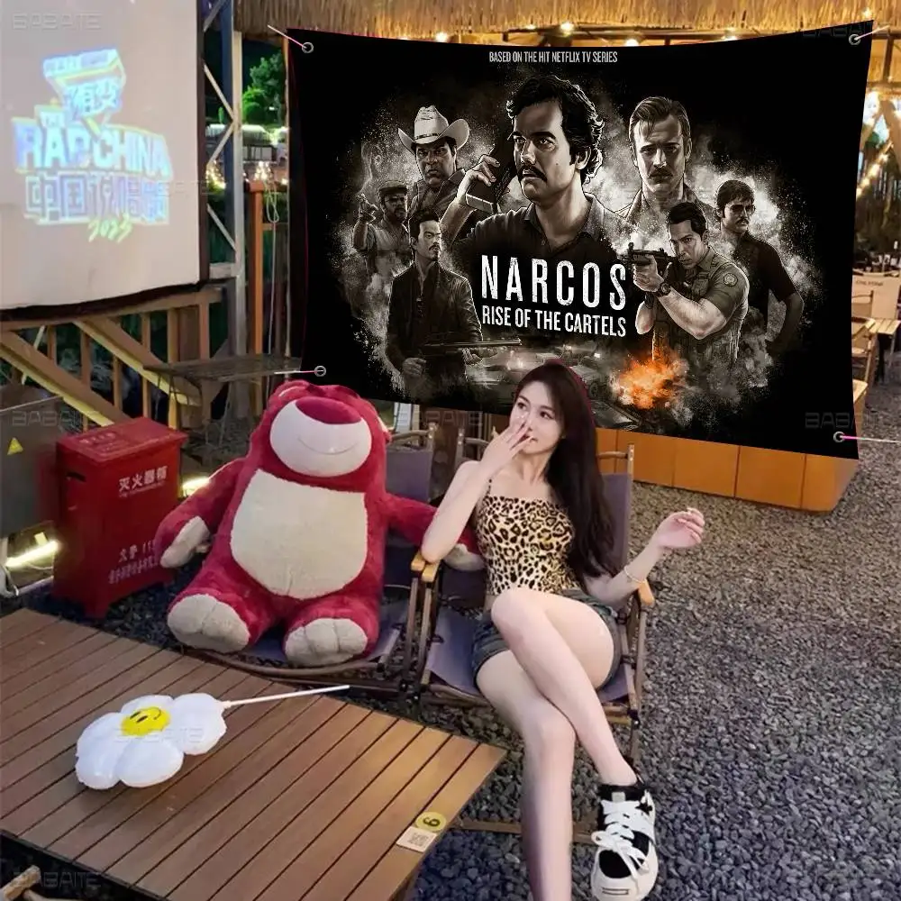 

Movie N-Narcos TV Banner INS Style Outdoor Party Decoration Atmosphere Flag