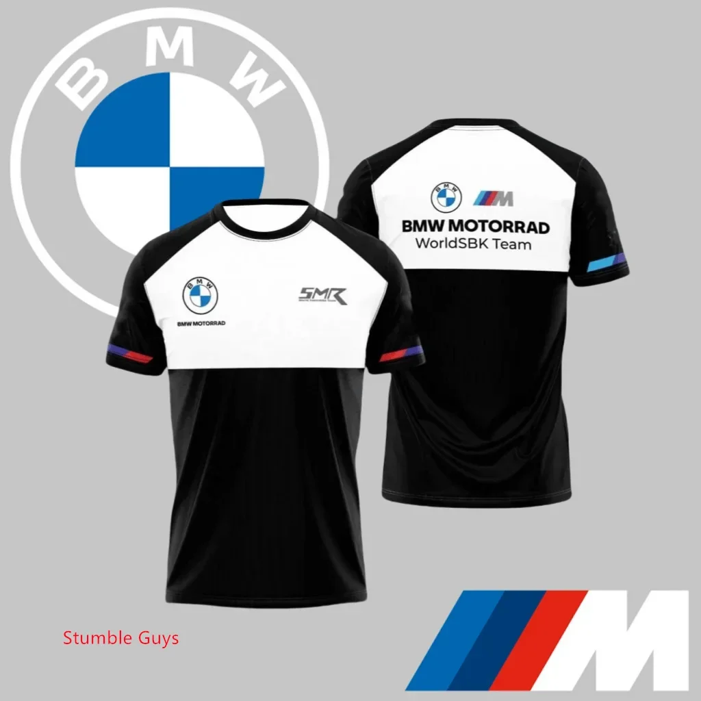 

Летняя мужская футболка BMW с коротким рукавом M Power, повседневная модная спортивная одежда для гонок на мотоциклах, брендовая одежда