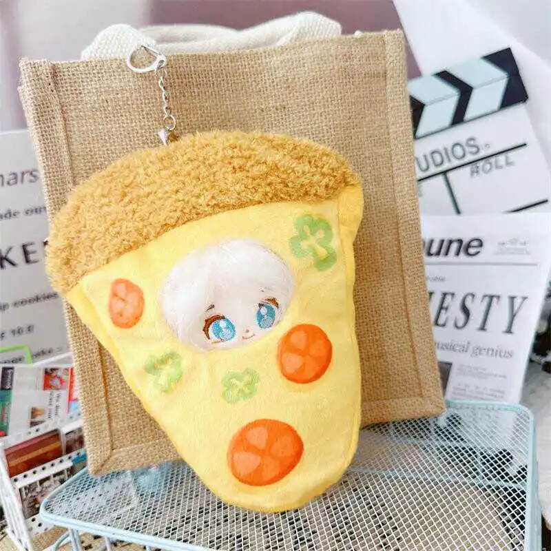 10cm Kawaii Doll Clothes Cartoon Tomato Pizza Coat Hat Keychain Pendant DIY Dress Up Idol Doll Clothes Hat Accessory Bag Decor