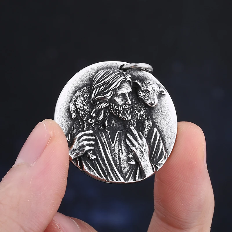 2024 New St Christopher Men`s Saint Of Time Travelers Archangel Michael Dragon Slayer St George Pendant Chain Jewelry Lucky Gift