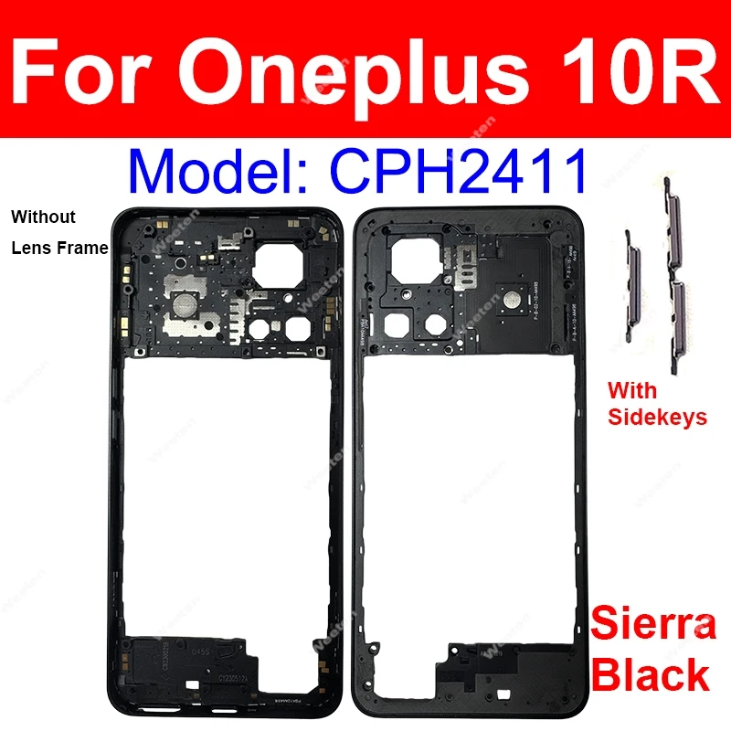 For OnePlus Oneplus 1+ 10 Pro 10Pro 10R 10T Middle Frame Housing Front Frame Middle Housing with/without Side Button Chassis
