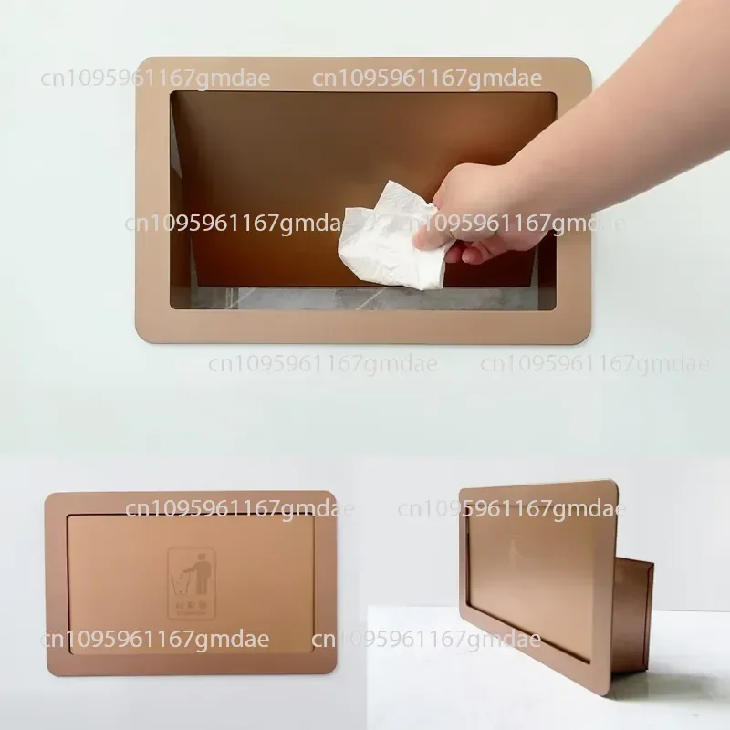 304ステンレス鋼製埋め込み式ゴミ箱、側面開口蓋付きキャビネットドア埋め込みプッシュカバー、キャビネットデリバリーポートフリップカバー