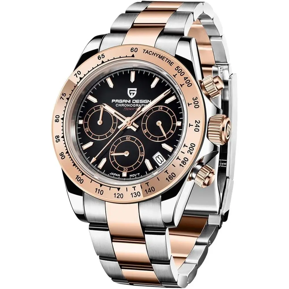 

Мужские кварцевые часы Design PD-1644, с датой, сапфировым стеклом, из нержавеющей стали 316L, с безелем Ceic, механизм VK63, водонепроницаемые.