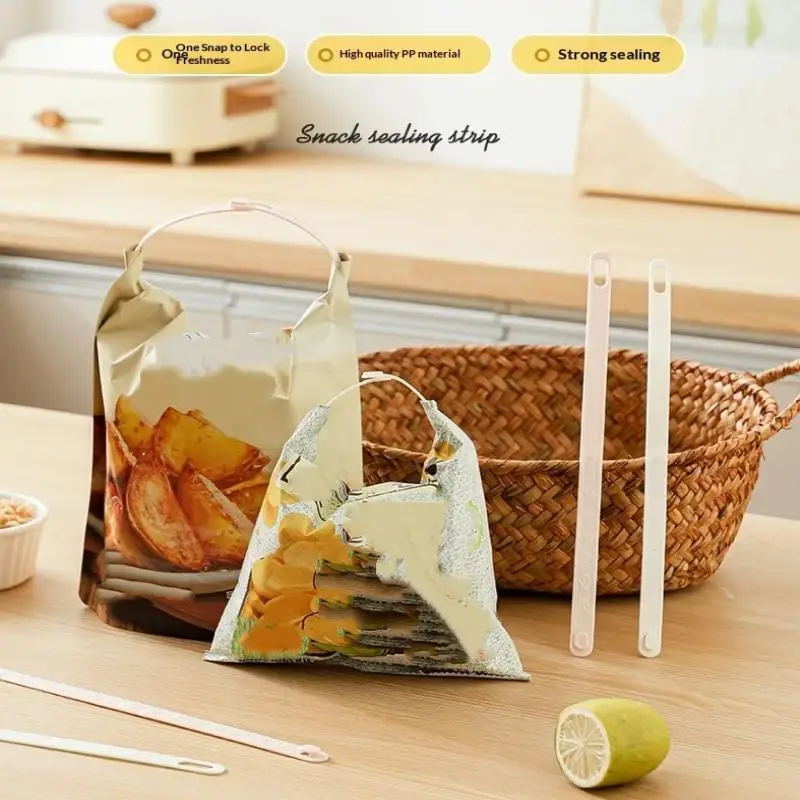 12Pcs Moisture Proof Sealing Strip Food Bag Sealing Clips Kitchen Organiser Clips
