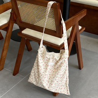 Vintage Floral Shoulder Bags for Women Sweet Lace Female Casual Shopping Bag College Girls Book Tote Large Capacity Handbags