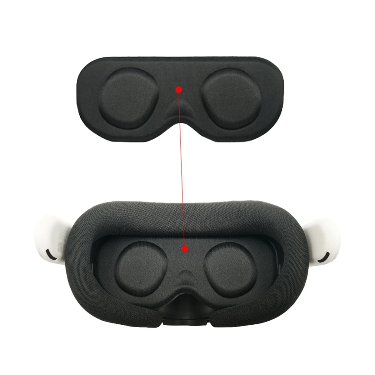 

5in1 VR Accessories Kits for Meta Quest 3 Face Cover VR Handle Protection Case Black