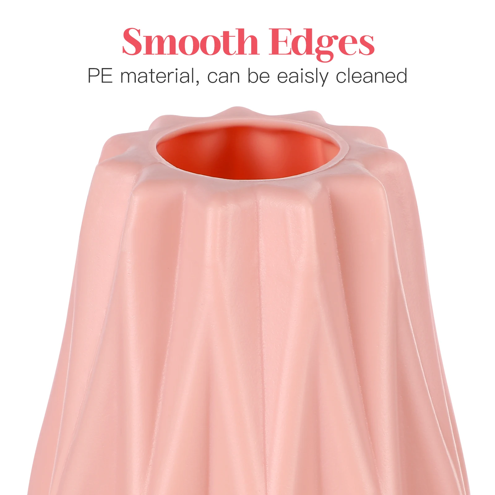 

Flower Vase for Home Office Nordic Style Decorative Shape Desktop Arrangement Pink White Container