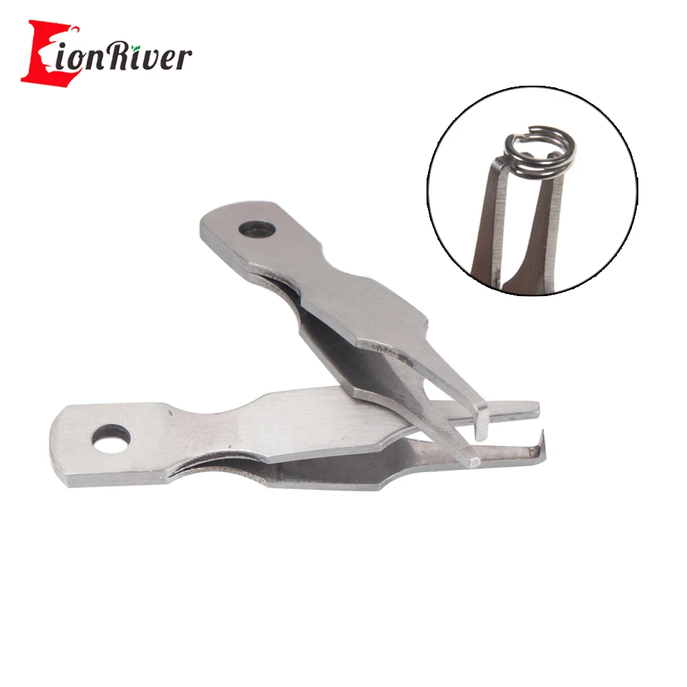 Lionriver 6cm/8.5g Mini Size Fishing Pliers Stainless Steel Quick Split Rings Opener Double Loop Ring Rigging Tool