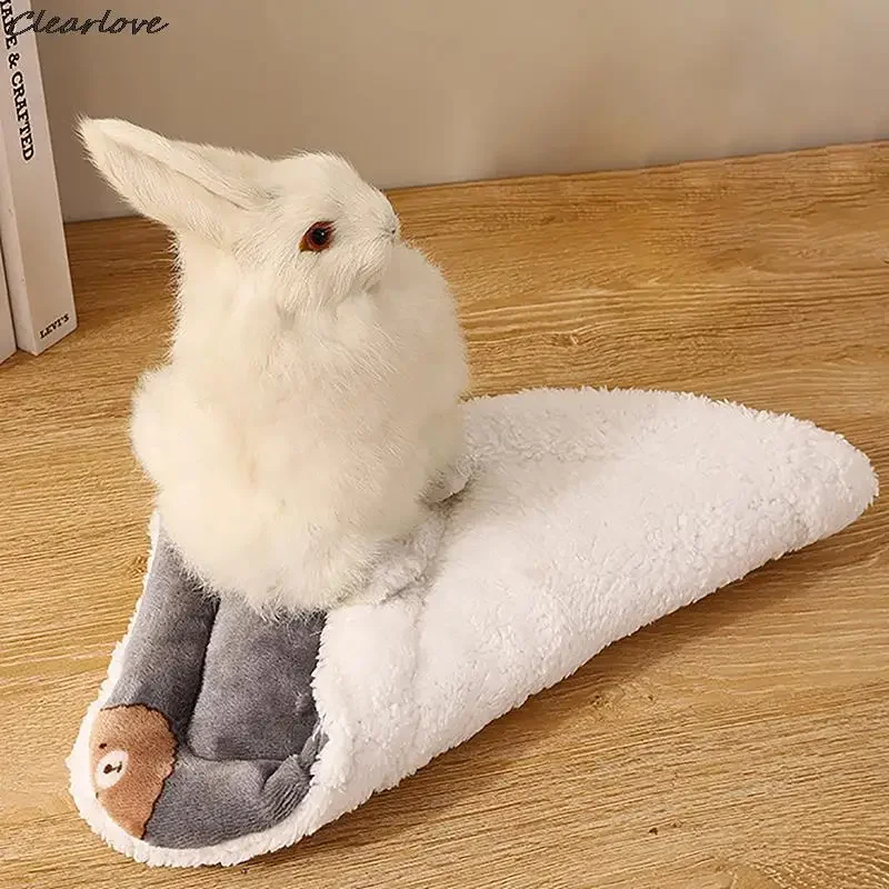 Plush Rabbit Bed Mat Rabbit Beds for Small Medium Dogs Flannel Puppy Cushion Super Soft Claming Dog Beds Mascotas Cama Perro 강아지