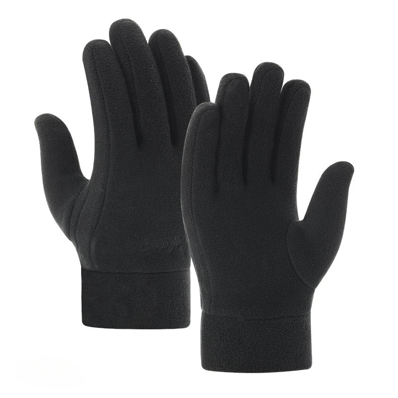 Winter Gloves Windproof Cycling Gloves Outdoor Ski Running Motorcycle Touch Screen Fleece Gloves Non-Slip Warm Full Fingers