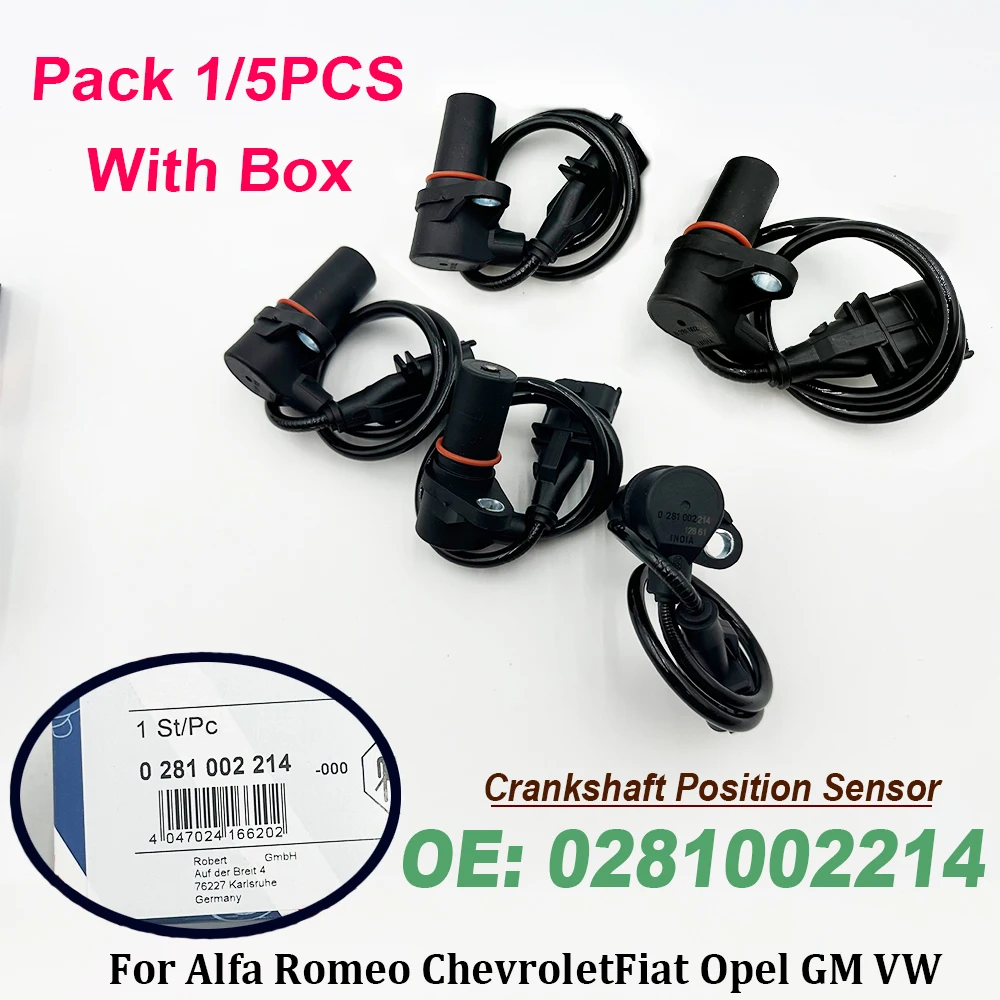 

1/5PCS Crankshaft Position Sensor 0281002214 0281002474 46806128 281002214 For Alfa Romeo Fiatt Lanica G-M V-W Agrale