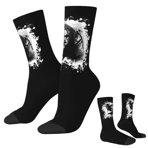 Eric Draven- The Crow Socks Harajuku Sweat Absorbing Stockings All Season Long Socks Accessories for Unisex Birthday Present