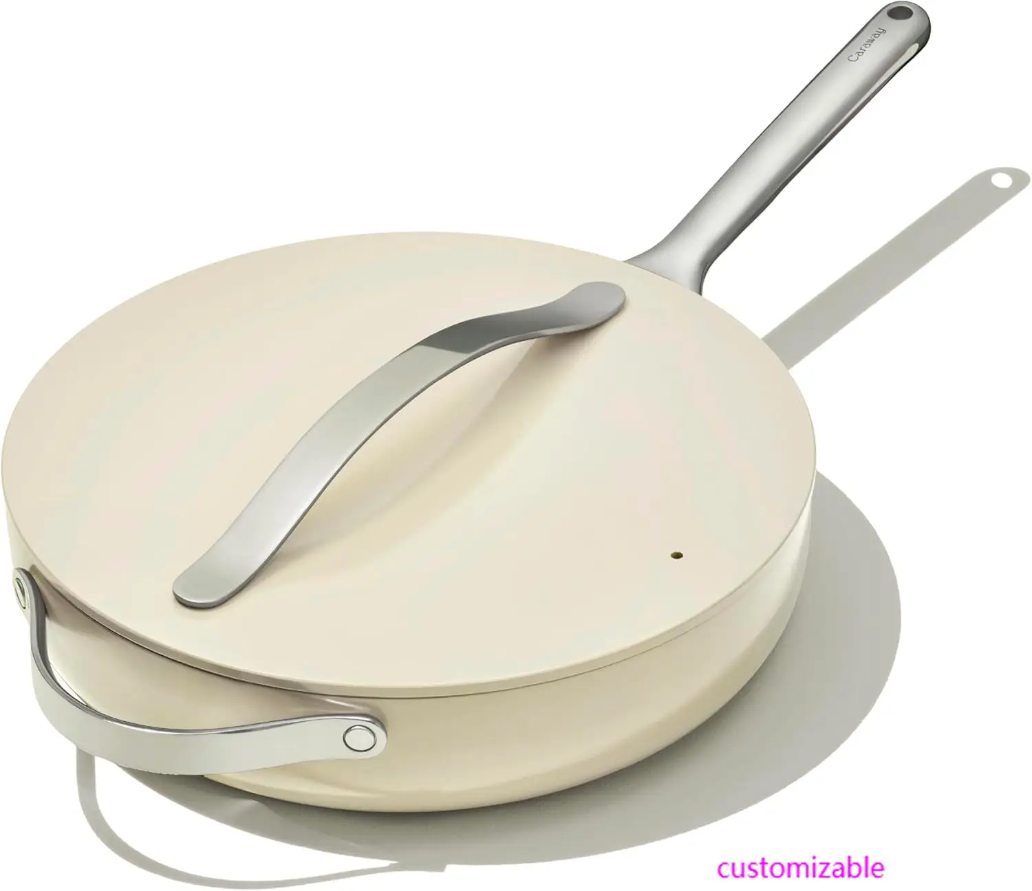 

Nonstick Ceramic Sauté Pan with Lid (4.5 qt, 11.8") - Non Toxic, PTFE & PFOA Free - Oven Safe & Compatible with All Stovetops