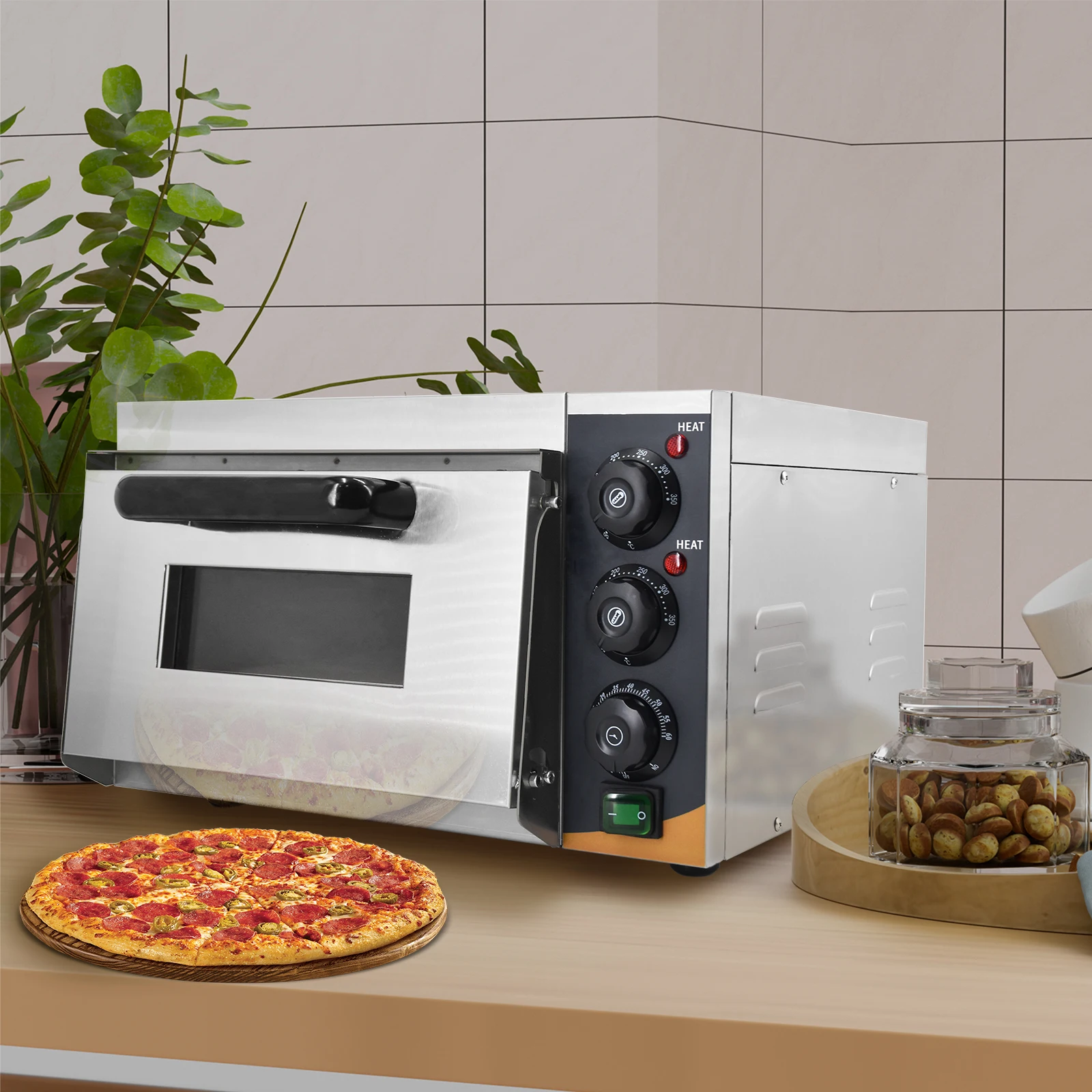 Top Commercial Pizza Oven Machine with Accurate Temperature Control Electric Deck Oven for Restaurant Baking & Pizza Making