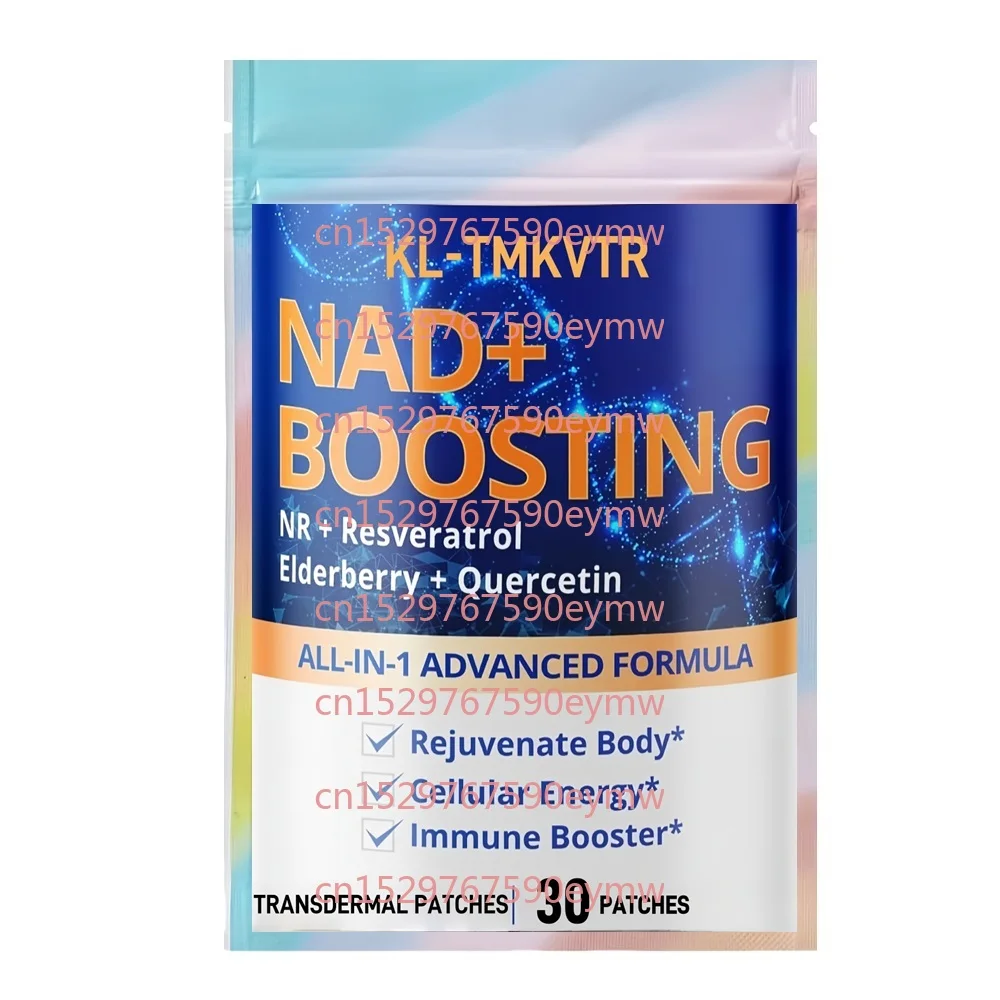 30 Patches NAD+ Transdermal Patches Formula with  Resveratrol, Elderberry, Quercetin - Immune Booster, Overall Well-Being