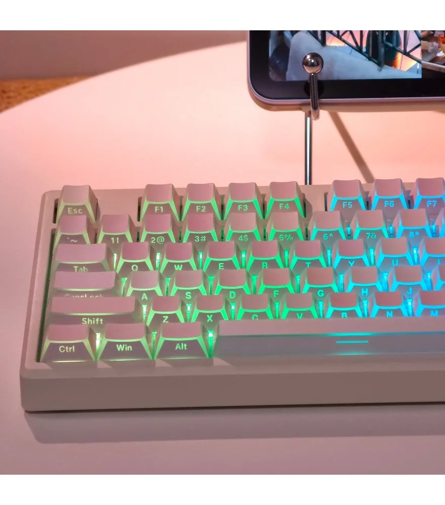 

Encounter folding water chestnut side transparent keycap PBT hot sublimation original custom Wooting magnetic axis mechanical
