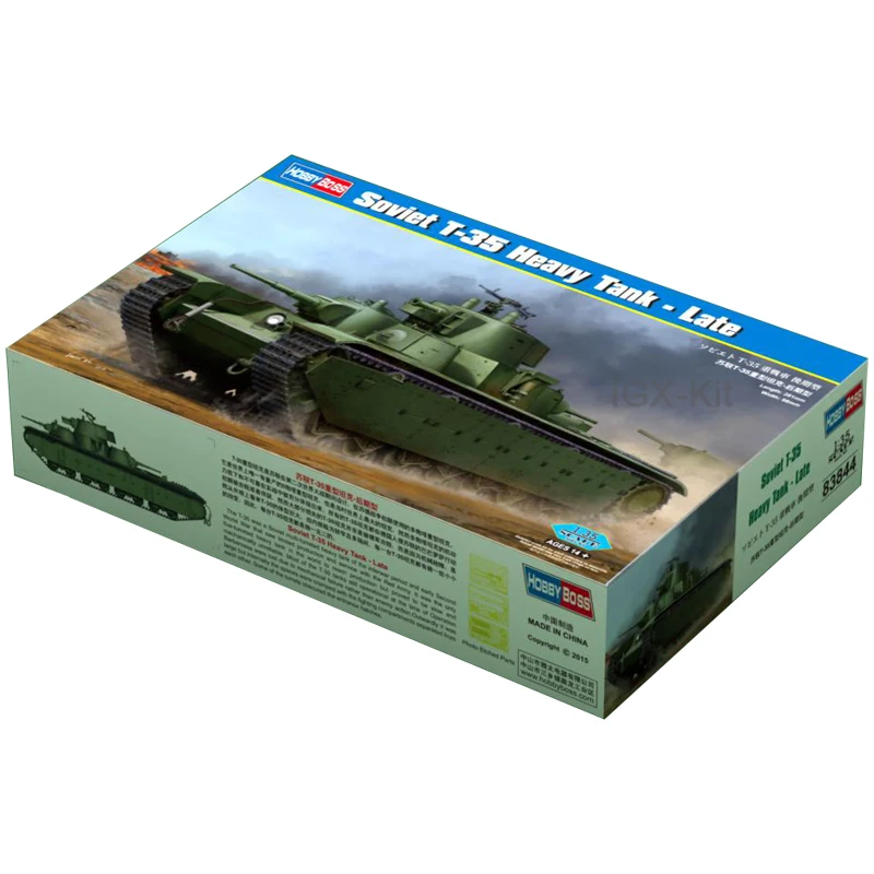 

Hobbyboss 83844 масштаб 1/35, советский T35 T-35, тяжелый танк, поздний автомобиль, хобби, ремесленная игрушка, пластиковая модель, строительный комплект