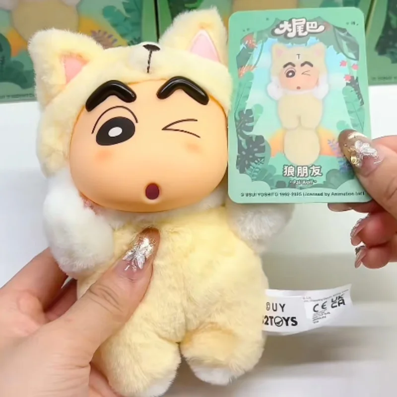 

52 игрушки карандаш Шин-Чан большой хвост виниловая плюшевая глухая коробка загадочная коробка милое модное украшение для рабочего стола аниме периферийные подарочные игрушки