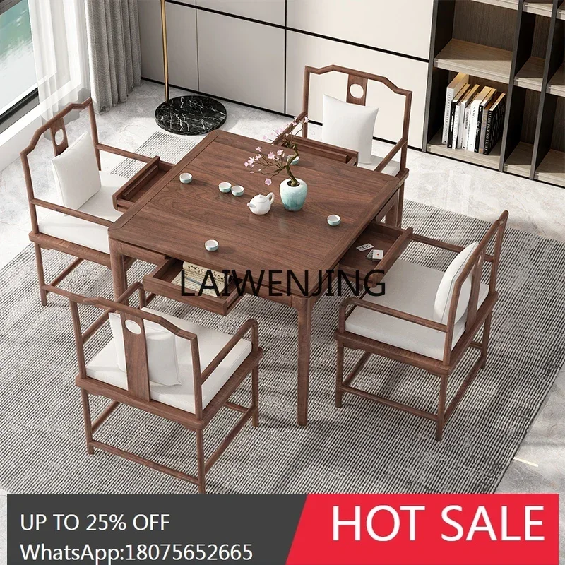 Chinese eight immortals chess and card table playing cards simple square dining table and chair combination