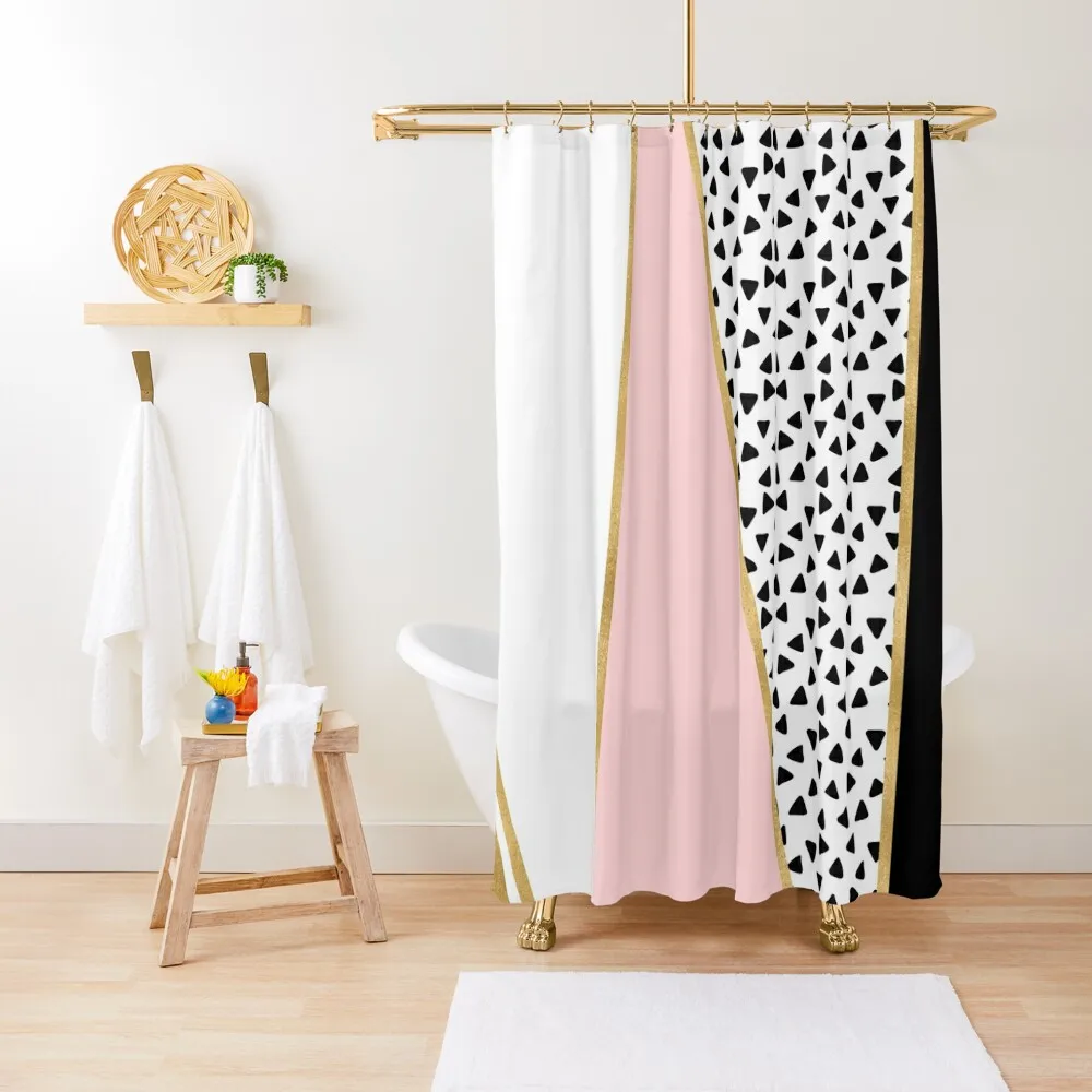 

Evocative glamourous golden blush Shower Curtain Shower Set For Bathroom Shower Bathroom Bathroom Deco Curtain