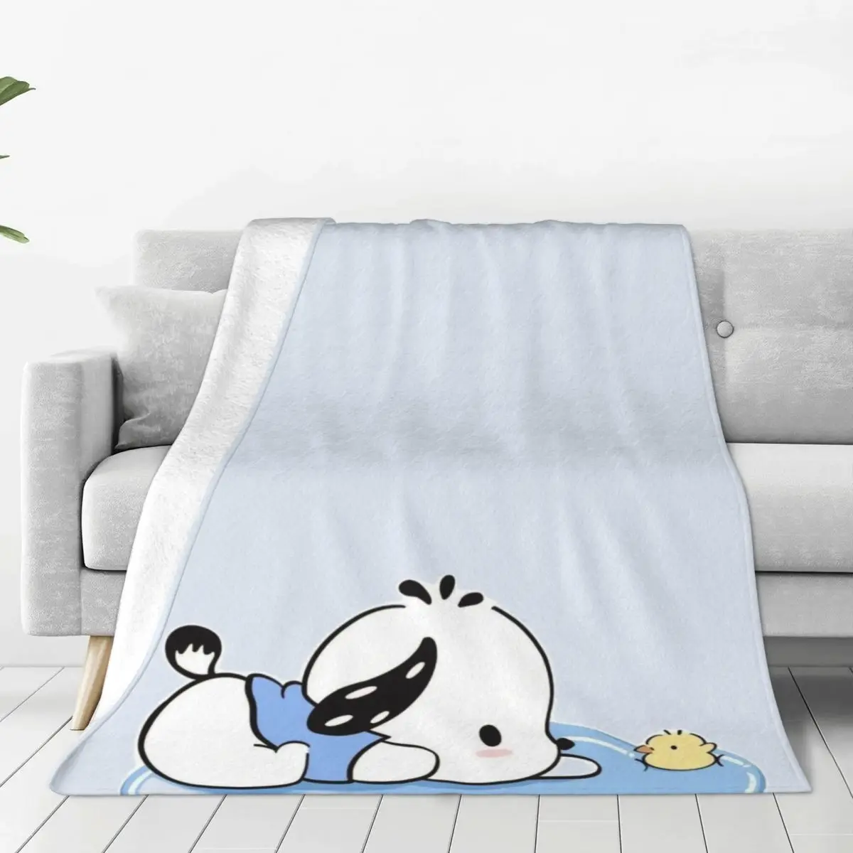 

Custom Pochacco Pllchans Blanket 3D Printed Soft Flannel Fleece Warm Throw Blankets for Travel Bed Couch Bedspreads