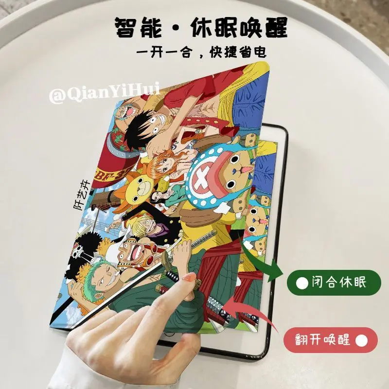 Cartoon anime One piece iPad protective case,silicone soft case