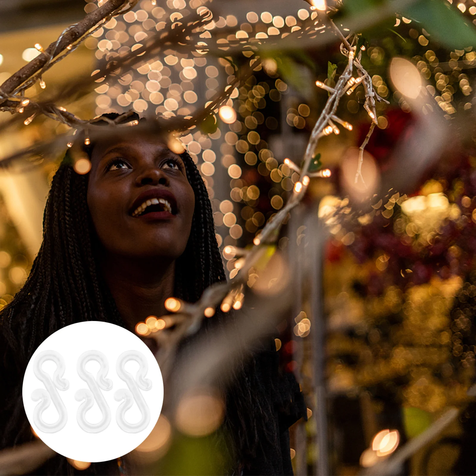 

48Pcs Mini Christmas Light Clips Gutter Hooks for Outdoor String Lights Hanging Decorative Fairy Light Seasonal Lighting