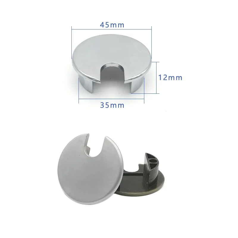 Zinc Round Desktop 35mm Wire Hole Cover Cord Grommet