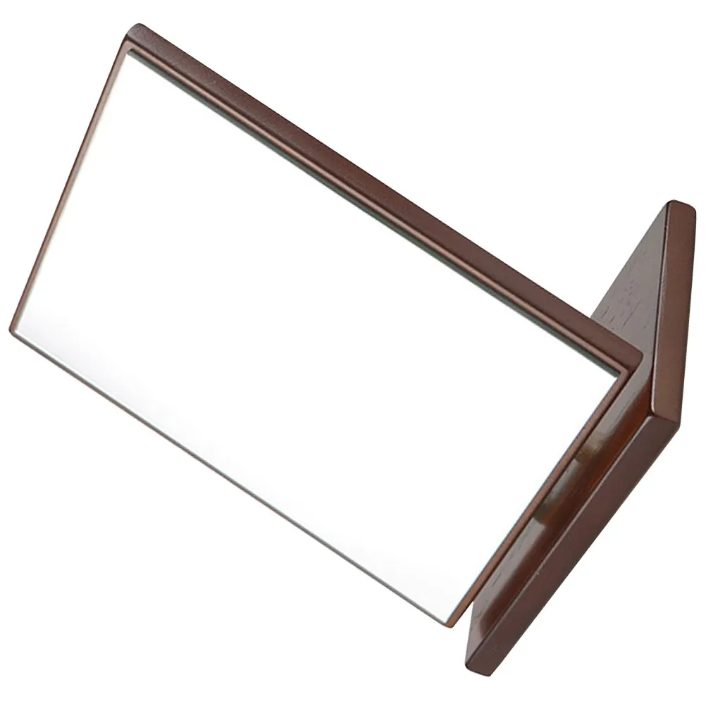 

Wooden Makeup Mirror Vanity Multifunctional Rotation Table Mirror Compact Lightweight for Bedroom Desk Bathroom