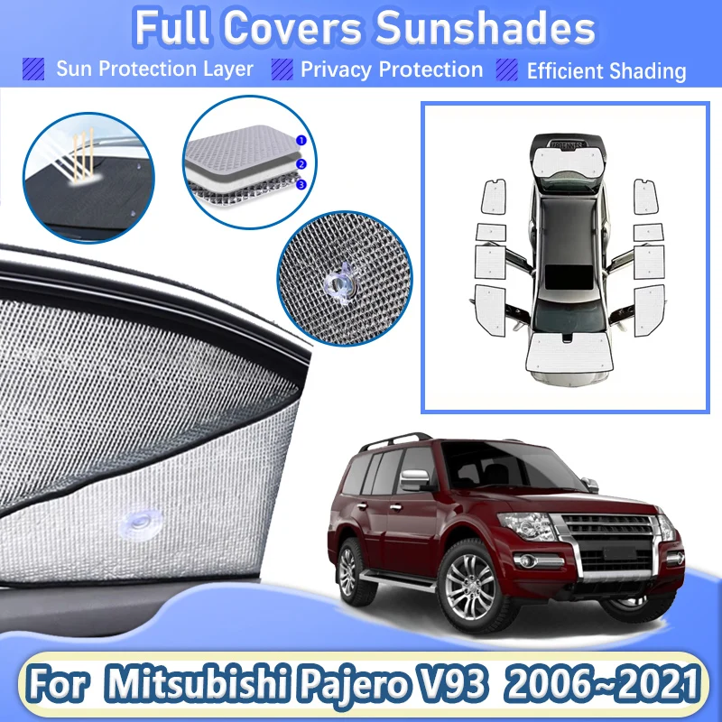 

Для Mitsubishi Pajero MK4 аксессуары Montero Shogun V80 V93 2006 ~ 2021 автомобильный солнцезащитный козырек, боковой солнцезащитный козырек, полный козырек, автомобильные аксессуары
