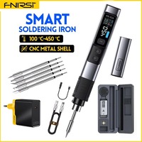 FNIRSI HS-02 TYPE-C Electric Soldering Iron Adjustable Temperature Portable Digital Solder Station Tips 100W HS-01 Upgrade