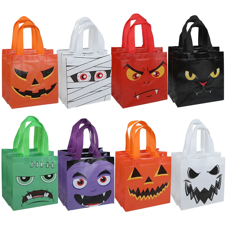 

8-24Pcs Halloween Non-Woven Gift Bags Pumpkin Ghost Candy Snacks Packaging Bag Halloween Party Home Decor Supplies Kids Favors