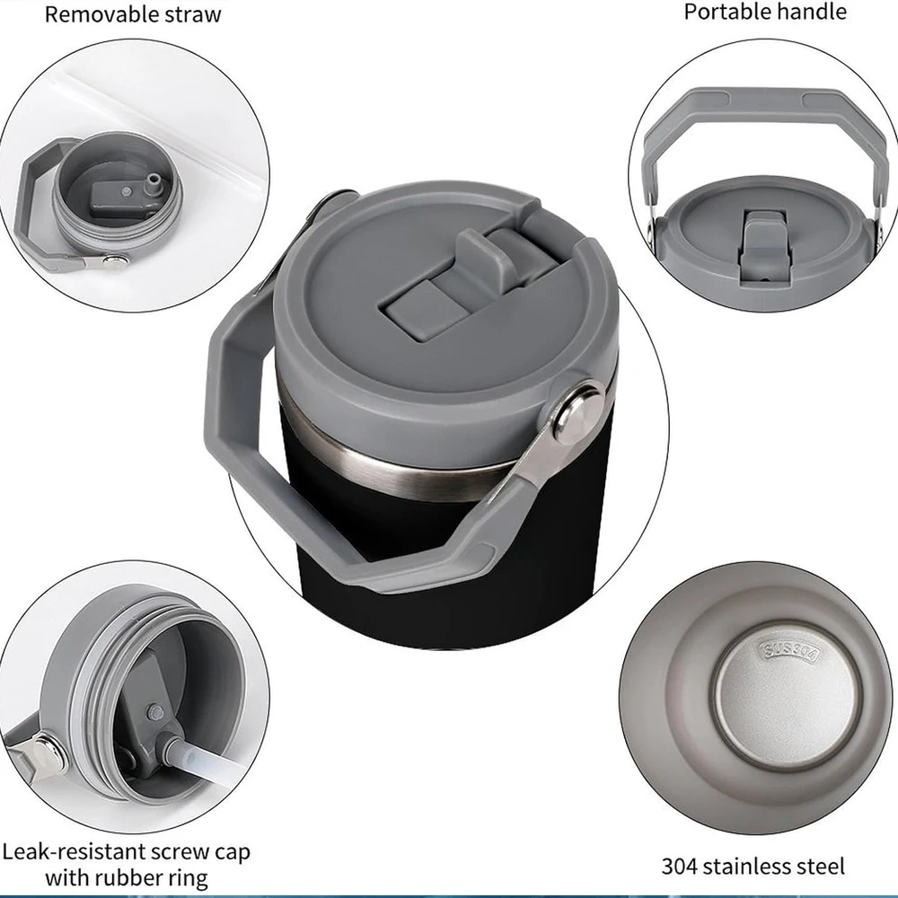 30 Oz Insulated Mug 304 Stainless Steel Drinkware Vacuum Insulation BPA free Tritan Material, Perfect for Iced and Hot Drinks image 5