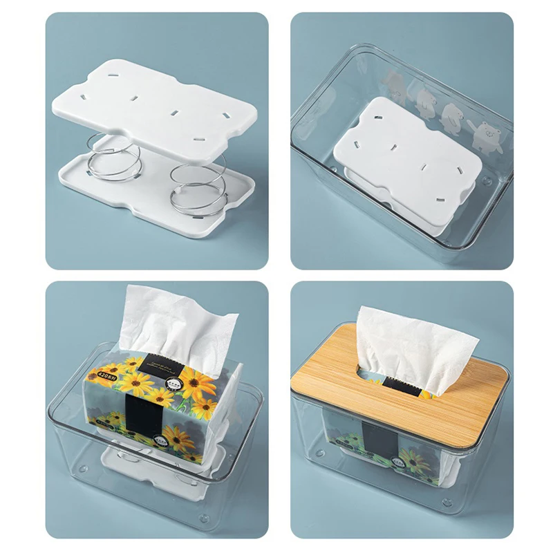 (BF06) Spring Holder Tissue Box Automatic Lift Spring Loaded Tissue Box Tissue Spring Bracket Car Tissue Box Spring Holder