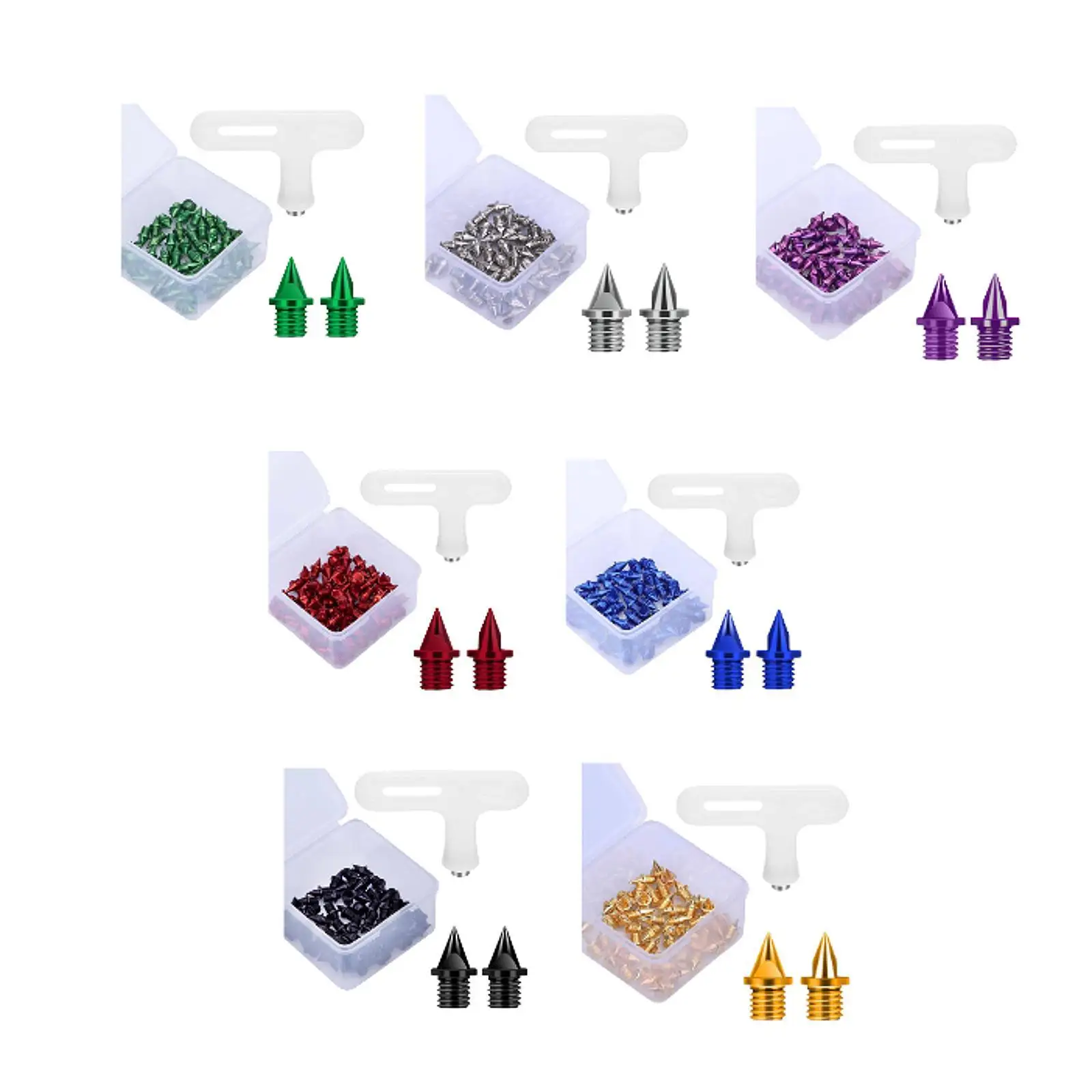 

50Pcs Track Shoe Spikes Convenient Track and Field Running Spikes Track Spikes for Short Running Outdoor Sprint Practice Adults