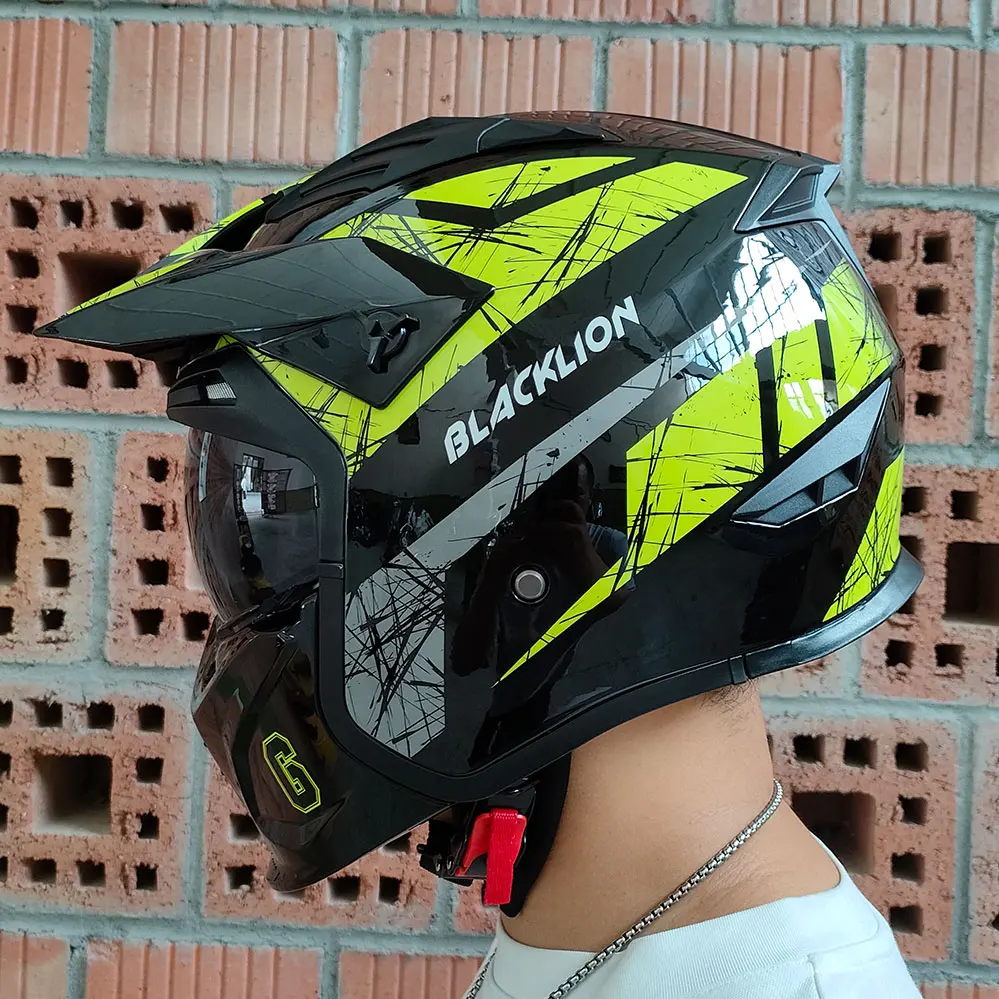 

Motorcycle Full Face Open Face Changeable Modular Helmets Motocross Off Road Detachable Helmet Dirt Bike Racing Capacete Moto