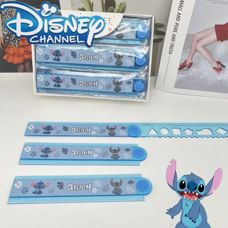 

Disney Stitch Folding Ruler Portable Drawing Rulers Tools Anime Students School Stationery Prize for Children's Christmas Gifts