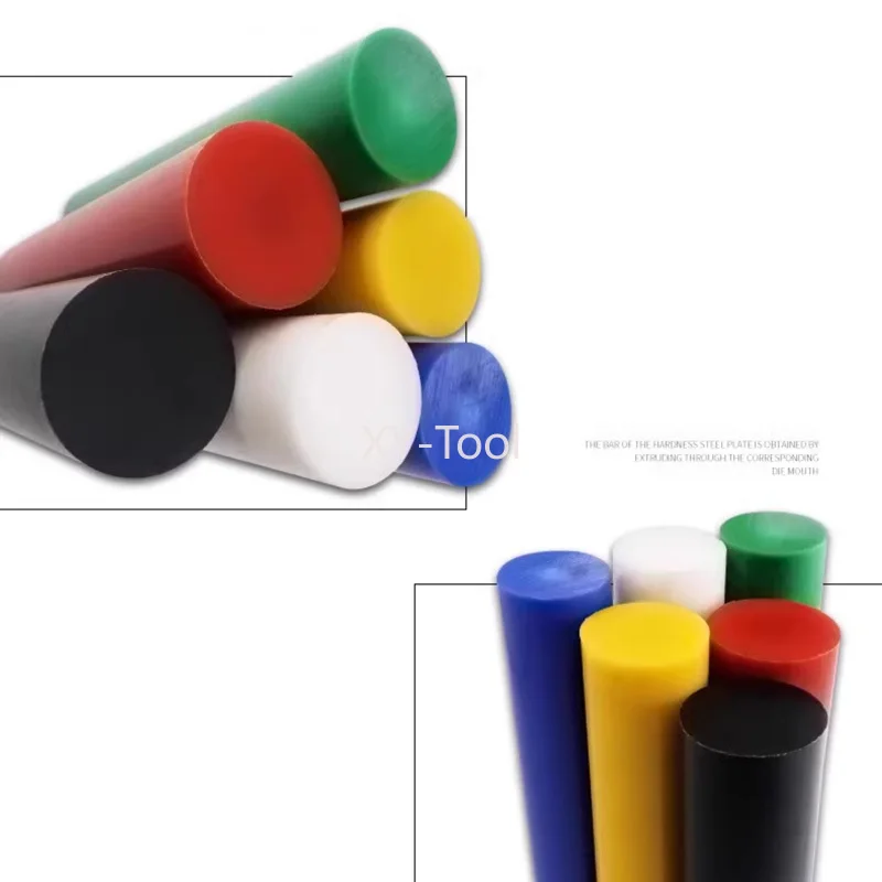 Asta POM da 500 mm Diametro solido 3-50 mm Nero Bianco Rosso Blu Giallo Verde Barra di plastica Asta di polyoximetilene Bastone rotondo Materiale di lavorazione