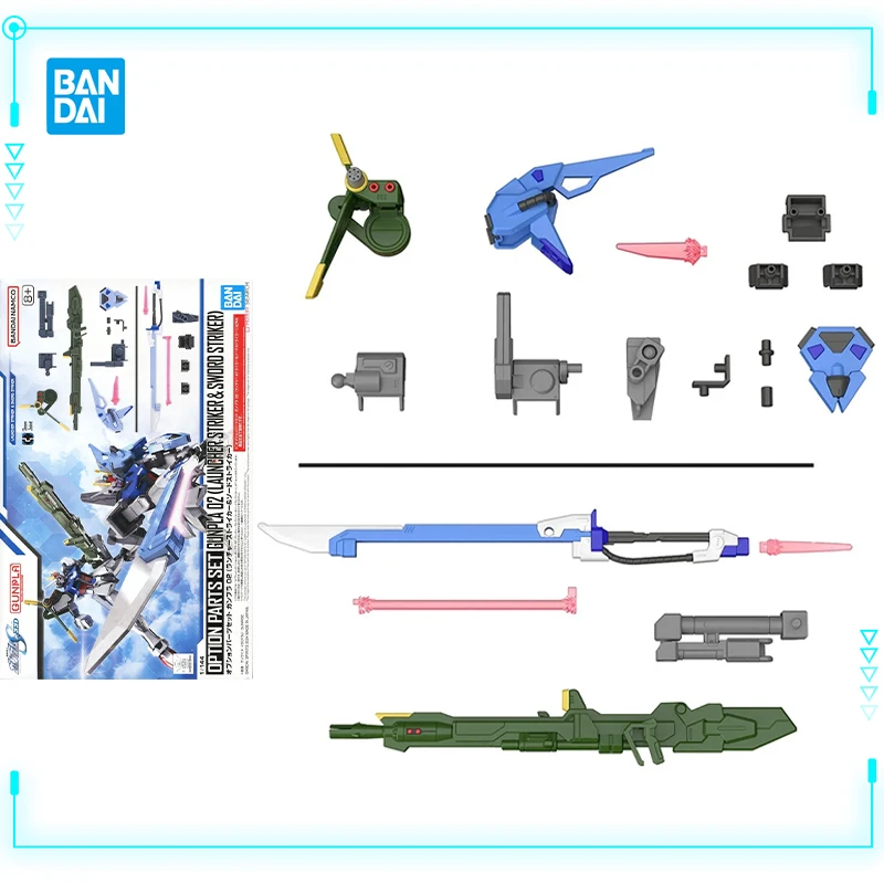 Bandai Original Genuine Mobile Suit Gundam Seed Option Parts Set Gunpla 02 Launcher Striker & Sword Striker Model Action Figures